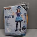 Spooktacular Creations Girls Light Up Witch Costume, Kids Witch Costume with Hat and Broom for Toddler Halloween Dress Up Parties, Blue (Toddler (3-4yr))