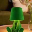 Modern Table Lamp for Youth: Rechargeable Cute Light for Kids Child Teen - Gift for Birthday Christmas Halloween Easter (Green)