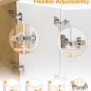 Chibery 2 Pair 135 Degree & 165 Degree Hinges Kit for Pie Corner Cabinets, Hidden Lazy Susan, Face Frame Self Closing, Clip On, Smooth Slow Close, Concealed Mount for Bi-fold Door, Kitchen Cupboard