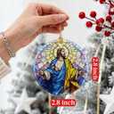 2 x Christian Gifts: Jesus Ornament | Christian Christmas Ornaments (Christmas Tree Decorations), Religious Holiday Ornament, Jesus Christ Decoration, Religious Gifts & Xmas Gift