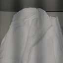 Long Maxi Floor Lengh Chiffon Skirt Elastic High Waist Bridesmaid Skirt (Small-Medium, White)