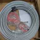 VEVOR Galvanized Steel Winch Cable, 3/8 Inch x 75 Feet 15,200 lbs Breaking Strength, Wire Winch Rope with Swivel Hook, Towing Cable Heavy Duty, Universal Fit for SUV, Large Off-Road Vehicle, Truck