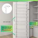 Mefirt White 10-Tier Over The Door Pantry Organizer, Pantry Organization and Storage, Metal Hanging Adjustable Basket, Wall Spice Rack Seasoning Shelves, Home & Kitchen Essentials