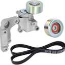 Lqito Belt Tensioner Assembly With Pulley Fits 2012-2016 Toyota Camry,2011-2016 Sienna,2008-2016 Highlander,2007-2012 RAV4,13-16 Avalon,16-18 Lexus ES350,10-15 RX350 3.5L V6 GAS Replace#1662031040