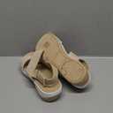 DREAM PAIRS Women's Walking Sandals Lightweight Soft Footbed Low Wedge Comfort Indoor Outdoor Flat Sandals, Size 8.5, Beige, DWUMFS2522