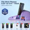 Loncaster Car Phone Holder, Car Phone Mount Silicone Car Pad Mat for Various Dashboards, Slip Free Desk Phone Stand Compatible with iPhone, Samsung, Android Smartphones, GPS Devices More (Purple)