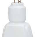 Cute Building Vase for Flower Bouquet Decoration Cool Resin Building Blocks Flower Container for Unique Living Room Table Decor (White People)