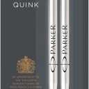 Parker Refill for Parker Retractable Gel Ink Roller Ball Pens, Medium Conical Tip, Blue Ink, 2/Pack