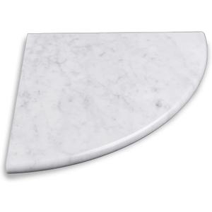 9'' Natural Marble Corner Shower Shelf for Bathroom, Marble Corner Shelves for Bath Wall Mounted Both Side Polished (9"X9"X 5/8" Carrara White)