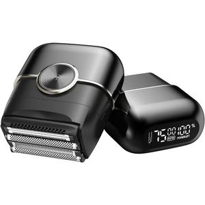 Electric Foil Shaver for Men: 4 Floating Blades, 2 Gear & IPX7 Waterproof - Rechargeable Cordless Razor for Face Shaving - Wet/Dry Travel Shaver with Large LED Display