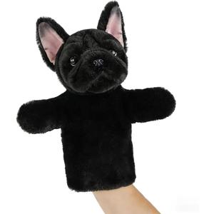 Animal Hand Puppet Plush Dog Toy for Kids Interactive Storytelling Educational Pretend Play Puppet Classroom and Home Birthday French Bulldog