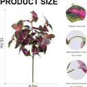 florisso Artificial Greenery Plants Outdoor, 5 Pcs Faux Coleus Plants UV Resistant Silk Plants with Stems, Fake Plants for Outside Garden Patio Hanging Planter Pathway Front Porch Decoration(Red)