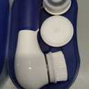 Facial Cleansing Brush Electric Facial Exfoliating Massage Brush with 3 Cleanser Heads and 2 Speeds Adjustable for Deep Cleaning, Removing Blackhead, Face Massaging (Green)