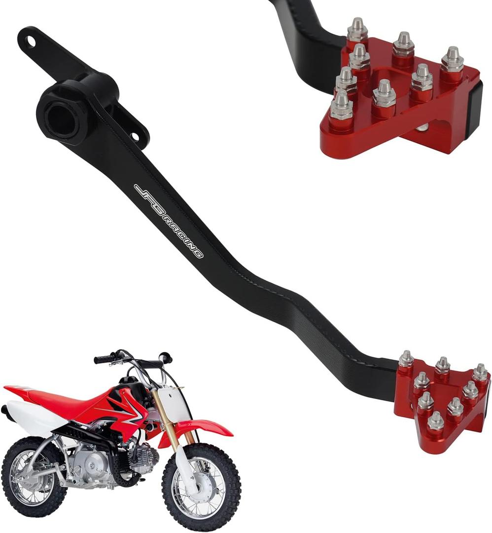 JFG RACING Motorcycle Folding Rear Brake Pedal Foot Lever CNC Universal for CRF CR XR 50cc - 125cc RM KX KLX TTR PW SSR Apollo TAO TAO SDG Dirt Pit Bike Red