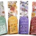 4 Pack 20 Sheets Flower Bookmark, Very Suitable for Women Bookmarks, Bookmarks Gifts