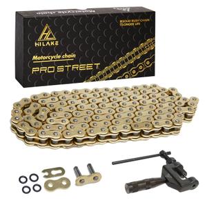 520 Motorcycle Chain 110 Links O-Ring with Connecting Master Link and Chain Breaker Heavy Duty Drive Chain for Motorcycle Bicycle Go Kart Mini Trail Bike