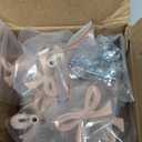 8 Pack Pink Bow Dresser Knobs, Small Decorative Cabinet Drawer Pull Handles for Girls Bedroom and Nursery Room Decor