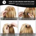 Willbond 20 Pack Vintage Hair Rollers with Pins Medium Wire Mesh Brush Rollers for Women No Heat Hair Curlers for Curls and Waves, Black 2.5 x 1.4 Inch