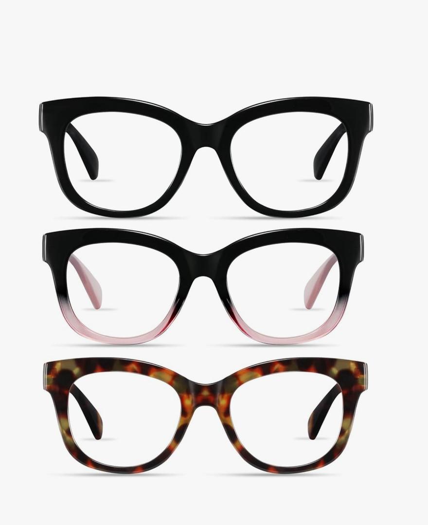 Reading Glasses for Women - Oprah Blue Light Reading Glasses with Spring Hinge, Anti-Glare/Eyestrain Computer Readers