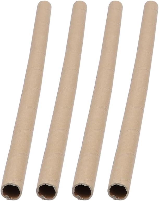 PLAFOPE 4Pcs Blank Paper Tube Craft Tubes Cardboard Cylinders for Kids Crafting DIY Art Projects Safe Sturdy Storage for Posters Drawings School Home Office