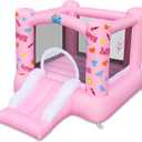 Action Air Inflatable Bounce House with Blower, Princess Bouncer, Durable & Extra Thick Bouncy Castle for Kids, Indoor/Outdoor Fun, Easy Setup, Safety Netting & Carrying Bag Included, 9 feet x 6.75 feet x 5.25 feet