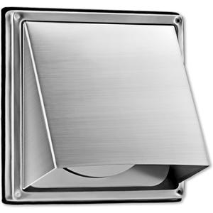 FRESH SPEED 6-Inch External Extractor Wall Vent Cushioned Non Return Flap