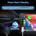[Upgraded DSP] 7'' Double Din Car Stereo with Wireless Apple Carplay Android Auto, 240W Powerful Sound, FM/AM Radio, 7 Inch LCD Ultra HD Touchscreen, Bluetooth Handsfree, Waterproof Backup Camera, SWC