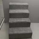 EHEYCIGA Dog Stairs for High Bed 22.5" H, 5-Step Dog Steps for Bed, Pet Steps for Small Dogs and Cats, Non-Slip Balanced Pet Ramp Indoor, Grey