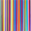 300 Pcs Colorful Plastic Long Disposable Drinking Straws. (0.23''diameter and 10.2"long)