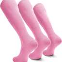 XZQTIVE 3 Pairs Soccer Baseball Softball Socks for Kids Youth Adults – Over the Calf Athletic Sports Football Socks