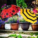 Plant Umbrellas for Outdoor Plants 23.6 Inch Garden Shade Cover Sun Protection Umbrella Space Saving Garden Umbrella Shade Canopy for Potted Plants Bed Flower Pot