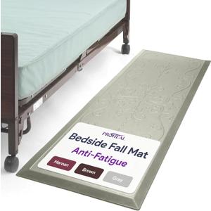 ProHeal Fall Mat for Elderly - Non-Slip Floor Mat for Seniors - Bedside Safety Fall Prevention - Elegantly Designed Grey Bedside Pads for Elderly - 70" x 24" x 0.7"