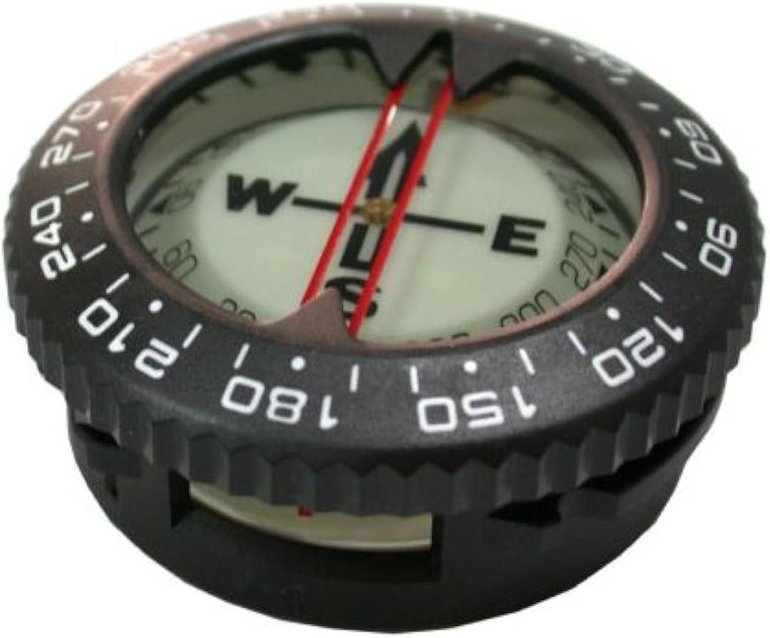 Scuba Choice Diving Compass Module - Glow in The Dark, Aluminum, 80M Max Depth, Portable, 25 Tilt, Compact & Durable - Reliable Underwater Navigation, Gear Divers, Marine Navigation Tool