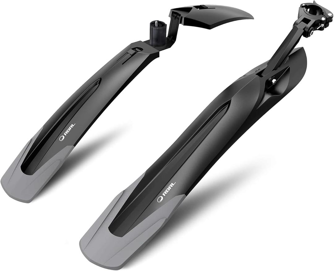 RBRL Bike Fender Adjustable Bicycle Mudguard, Quick Release Universal 24-29 inch Bicycle Fenders, Bike fenders for Ebike/Mountain Bike, Against Splashing Water and Dirt, front+rear