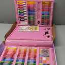 Art Supplies, Art Kits Arts and Crafts for Kids Age 4-6 6-8 8-12 with Trifold Easel,Includes Sketch Pads,Oil Pastels,Crayons,Colored Pencils,Drawing Set for 3-12 Year Olds Girls Boys (Unicon-Pink)