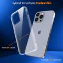 2 x DEERLAMN Clear Case for iPhone 14 Pro 6.1-Inch, [Not Yellowing] [Anti-Scratch] 8ft Multi-Drop Protection Slim Clear Phone Case with Shockproof Bumper, Clear