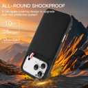 Leather Phone Case Wallet Card Case Compatible with iPhone 17 Pro Max Case, Wallet with 3 Credit Card Pockets Black Phone Case