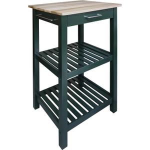 Casual Home Sunrise (Small) with Solid Harvest Hardwood Top Kitchen Island, 22.75" W, Natural/Hunter Green Casual Home Sunrise (Small) with Solid Harvest Hardwood Top Kitchen Island, 22.75" W, Natural/Hunter Green