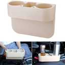 Heart Horse Car Gap Filler, Console Side Pocket, Car Seat Pocket Organizer for Cellphones Wallet Coin Key and Cup Holder Suitable Beige (1 Pack)