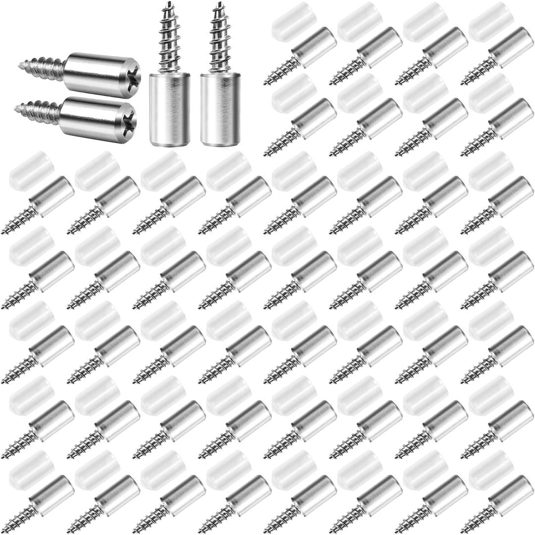 60 Pcs Shelf Pins with Non-Slip Sleeve, Self Tapping Screw Shelf Support Pegs for Kitchen & Bookcase Shelf Cabinet Furniture Closet Bracket Pegs
