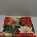 Baccessor Poinsettia Christmas Kitchen Rugs Set of 2, Holly Kitchen Mats for Floor Non Slip Winter Holiday Farmhouse Christmas Decoration 17x29 and 17x47 Inch (Red)