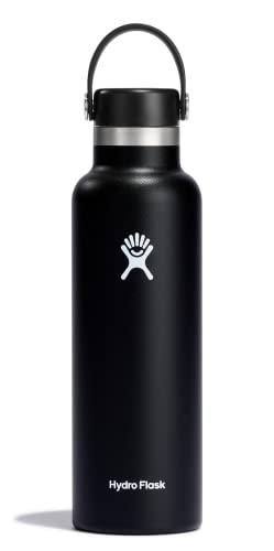 Hydro Flask Water Bottle - Insulated Stainless Steel - Non Spill, Leakproof in 24 Oz Black