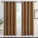 NICETOWN Sleek Blackout Curtains 78 inches Length for Windows, Noise Reducing and Block Draft Panels for Door Doorway Laundry Office Luxury Decor Theme (2 Panels, Gold Brown, W55 x L78 -Inch)