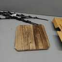 Pinzoveco Chip Rack Display Stand, 5 Tiers 40 Clips Snack Organizer for Office Desk, 360° Rotating Wooden Base Chip Holder Candy Display for Concession Stand, Countertop, Party, With Message Board