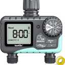 RAINPOINT Sprinkler Timer 2 Outlet, Water Timer for Garden Hose, Programmable Drip Irrigation Timer for Yard Outdoor Watering, Rain Delay/Manual/Automatic System Controller 2.5" LCD, V2, 2023 Release (1 pcs)