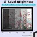 HIUKCOLED A4 Tilt-angle Light Tracing Box with 4 Magnets, 5-level Adjustable Brightness Ultra-thin Light Pad, Battery Powered LED Light Board for Drawing,Diamond Painting,Sketching,X-Ray,Sand Painting