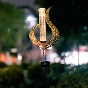 39'' Rain Gauge Outdoor - Solar Flame Design Rain Gauges for Yard, Lawn, Pathway, Patio