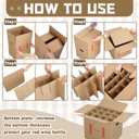 Tatuo 30 Pack Wine Box for Moving, 12 Bottle, with Divider, 14 x 12 x 13 in | Liquor Shipping Packing Box Bulk, Corrugated Cardboard, Reinforced Bottom, Break Resistant, Heavy Duty, Cellar Storage