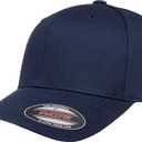 Flexfit Two-Tone Stretch Mesh Fitted Cap Hat (Navy)