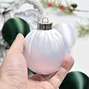 Christmas Ball Ornaments, 15 Pcs Ornaments with Velvet, Multicolor Xmas Decorations for Christmas Tree Holiday Decor (Green & Deciduous)